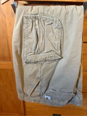 Carhartt Relaxed Fit Khaki Work Shorts with Yellow Accent
